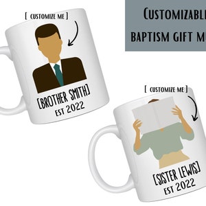 JW Baptism Gift - Baptism Gift For Brother - Baptism Gift For Sister - Custom Baptism Mug - Personalization Gift