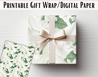 Elegant Floral Printable Wrapping Paper - Digital Paper - Instant Download - JW Gift - JW Pioneer Gift - Print At Home - JW Gifts