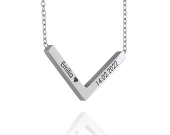 Personalized Victory necklace with engraving
