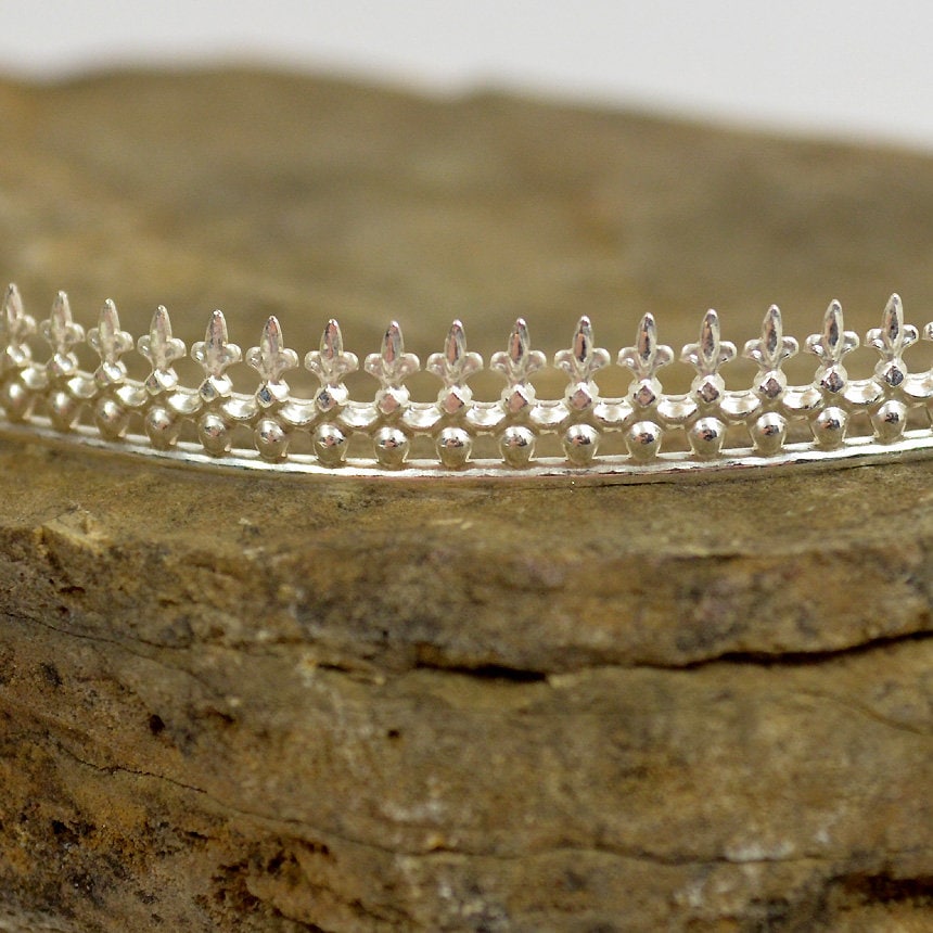 Ball Fleur Gallery Wire Sterling Silver 21ga Hard Choose