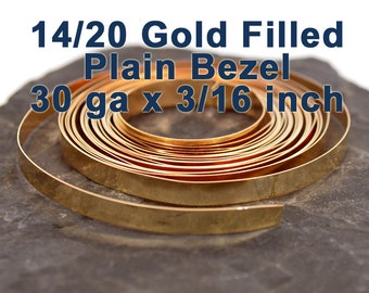 30ga x 3/16" Gold Filled Bezel Wire - Choose Your Length