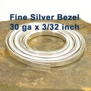 30ga x 3/32&quot; Fine Silver Bezel Wire - Choose Your Length