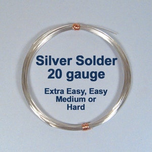 May include: A coil of silver solder wire, 20 gauge, in extra easy, easy, medium, or hard.