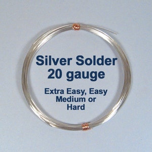 20ga Silver Solder - Extra Easy, Easy, Medium or Hard - Choose Your Length