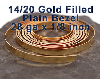 28ga x 1/8" Gold Filled Bezel Wire - Choose Your Length