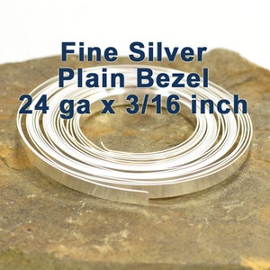 24ga x 3/16&quot; Fine Silver Bezel Wire - Choose Your Length
