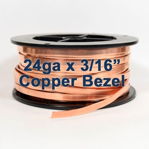 Copper Bezel Wire - 3/16 Inch - 24 Gauge - Choose Your Length