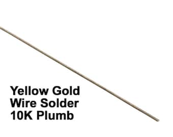Yellow Gold Wire Solder - 10K Plumb - Choose Your Length