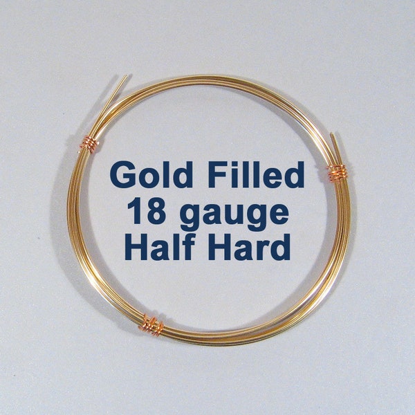 18ga Gold Filled Wire - 18ga HH Half Hard - Choose Your Length