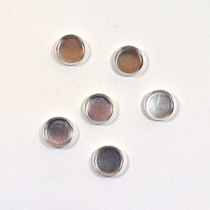 6mm Fine Silver Bezel Cups - Choose Your Quantity