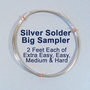 Silver Solder Big Sampler - 2 Feet Each - 4 Tempers