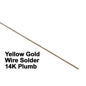 Yellow Gold Wire Solder - 14K Plumb - Choose Your Length