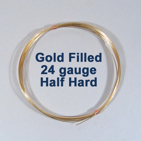 24ga Gold Filled Wire - 24ga HH Half Hard - Choose Your Length