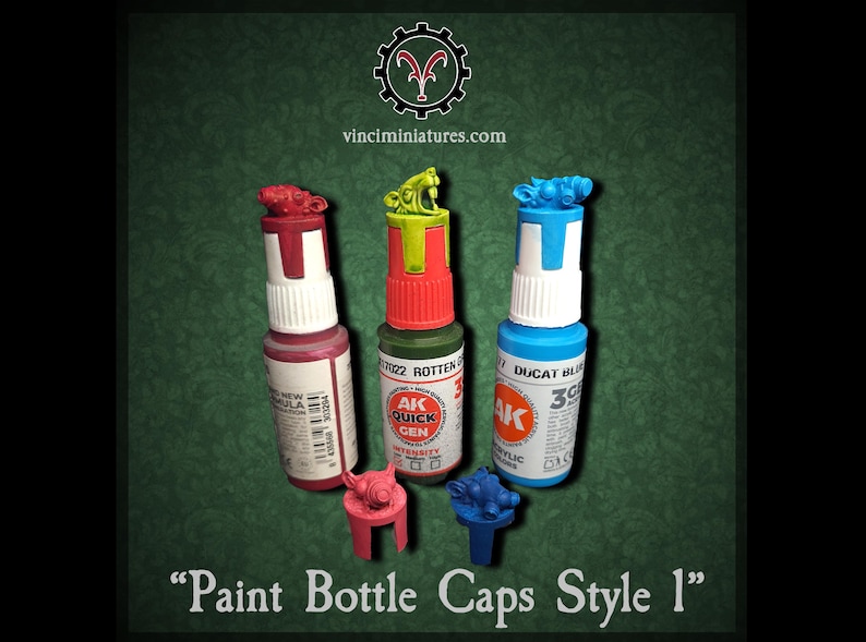 Manual Paint Caps PAINT BOTTLE CAPS Style 1 - Etsy