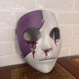 Masque Sally Fisher - Brut, propre ou sale - Cosplay - Costume - Halloween - Réplique - Des bretelles peuvent être ajoutées