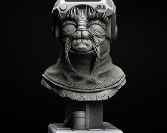 Babu Frik bust 15/20cm - Star Wars - The Mandalorian - Resin 4K 3D Printed