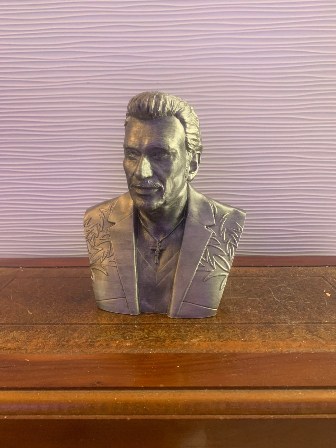 Cadre photo JOHNNY HALLYDAY en verre, support, idée cadeau, maison et