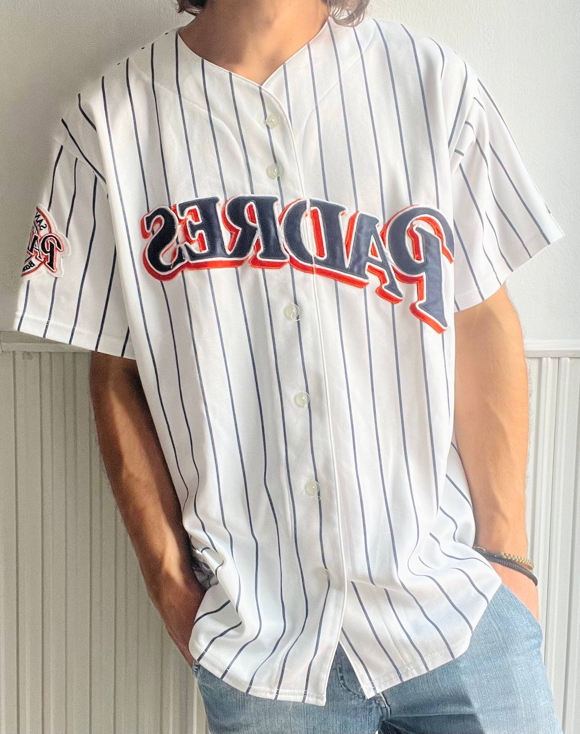 SAN DIEGO PADRES 1980's Majestic Throwback Home Jersey Customized