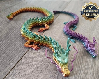Juguete articulado de dragón antiestrés: escultura de PLA impresa en 3D, decoración de escritorio y alivio del estrés