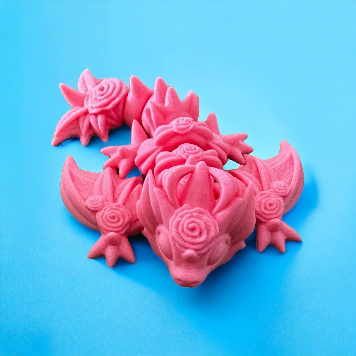 Rose Wyvern Dragon baby | Cute articulating | Keychain dragon | Fidget toy | Stress toy | Articulating dragon baby