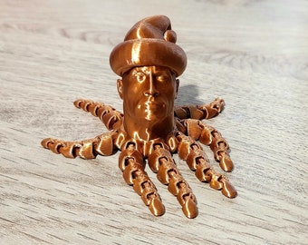 Santa Rocktopus fidget toy | Dwayne Johnson octopus Flexi toy | fidget toy | Desk toy