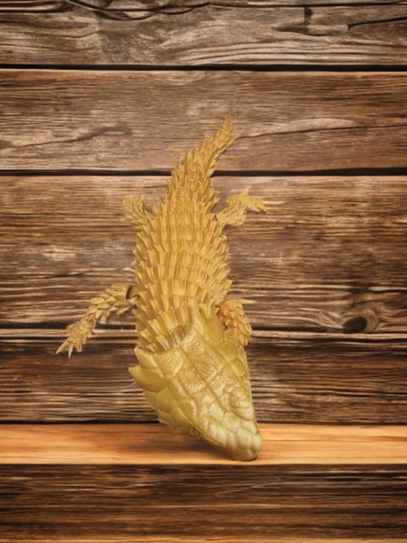 3D Printed Armadillo Lizard – Articulated Fidget Toy | Flexible Desk Decor & Fun Reptile Gift image 14