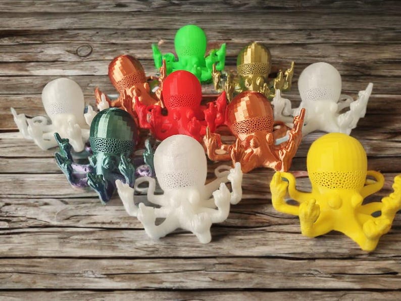 Middle Finger Octopus V2 – Fuckoctopus 3D Printed Articulated Fidget Toy | Unique Desk Decor image 6