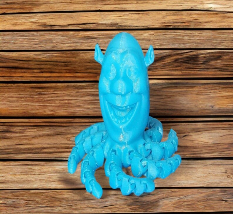 Juguete antiestrés Shrektopus impreso en 3D: divertido pulpo de Shrek / Regalo de Navidad / Relleno de calcetines / Juguete articulado de escritorio imagen 3