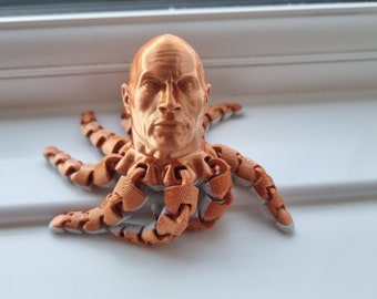 Juguete inquieto Rocktopus / Opción de 2 colores / Dwayne Johnson pulpo Flexi juguete / juguete fidget