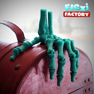 3D gedruckte artikulierende Skeletthand für Halloween-Dekor | Halloween Ornamente | Gliederspielzeug | Fidget Spielzeug