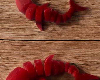 Tiburón articulado 3D, juguete antiestrés / Decoración de escritorio