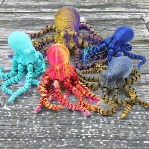 Articulating Octopus 2.0 Toy – 3D Printed Fidget Desk Decor | Stress Relief & Office Gadget image 16