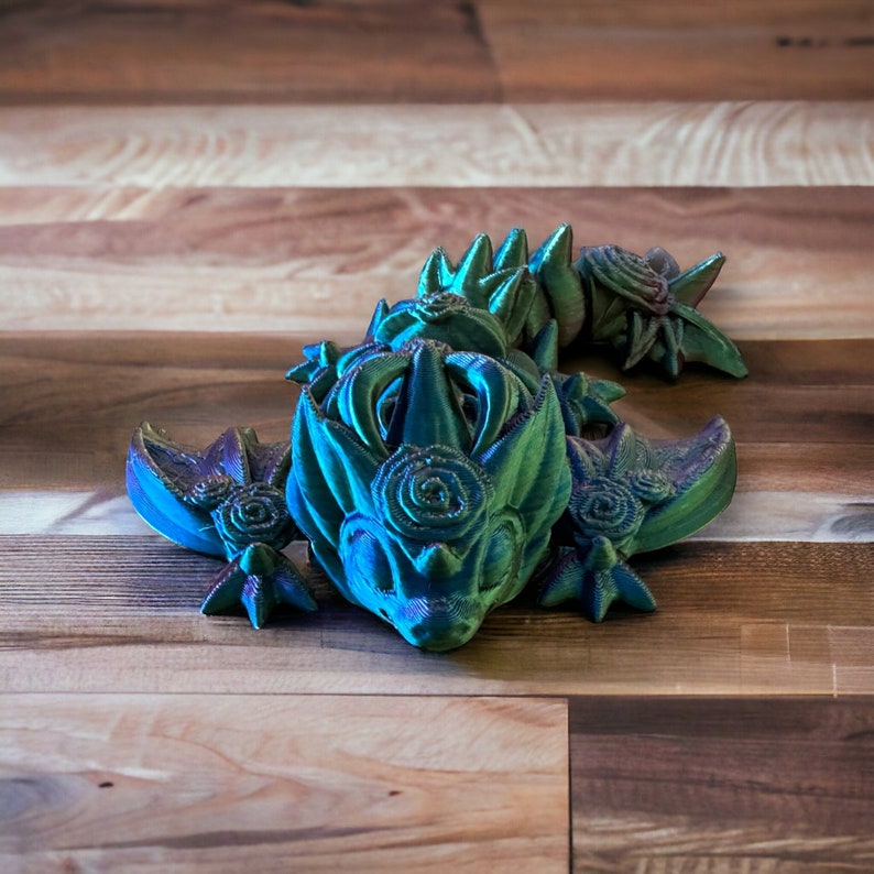 Rose Wyvern Dragon Baby: 3D-utskriven artikulerande fidgetleksak bild 5