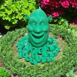 Juguete antiestrés Shrektopus impreso en 3D: divertido pulpo de Shrek / Regalo de Navidad / Relleno de calcetines / Juguete articulado de escritorio imagen 11