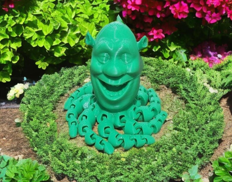 Juguete antiestrés Shrektopus impreso en 3D: divertido pulpo de Shrek / Regalo de Navidad / Relleno de calcetines / Juguete articulado de escritorio imagen 11
