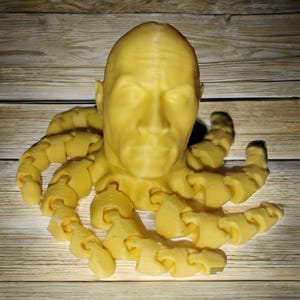 Rocktopus Fidget Toy: 3D-geprint Dwayne Johnson Octopus-bureaudecor afbeelding 18