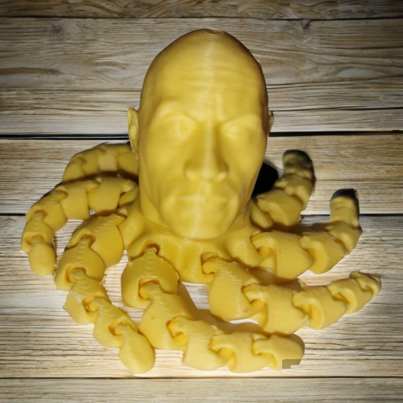 Rocktopus Fidget Toy: 3D-geprint Dwayne Johnson Octopus-bureaudecor afbeelding 18