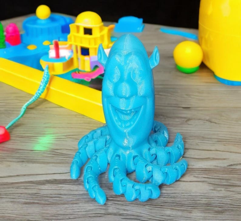 Juguete antiestrés Shrektopus impreso en 3D: divertido pulpo de Shrek / Regalo de Navidad / Relleno de calcetines / Juguete articulado de escritorio imagen 10