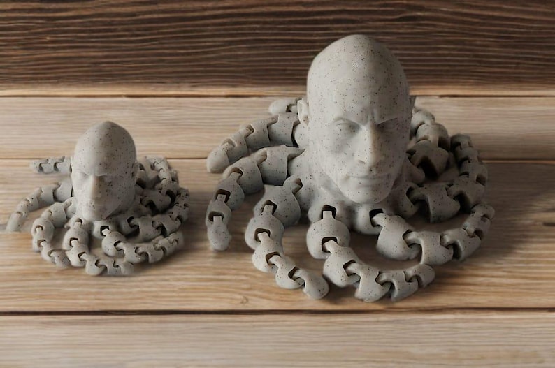 Dwayne Johnson Rocktopus Fidget Toy: Mega 3D Printed Flexi Octopus image 13