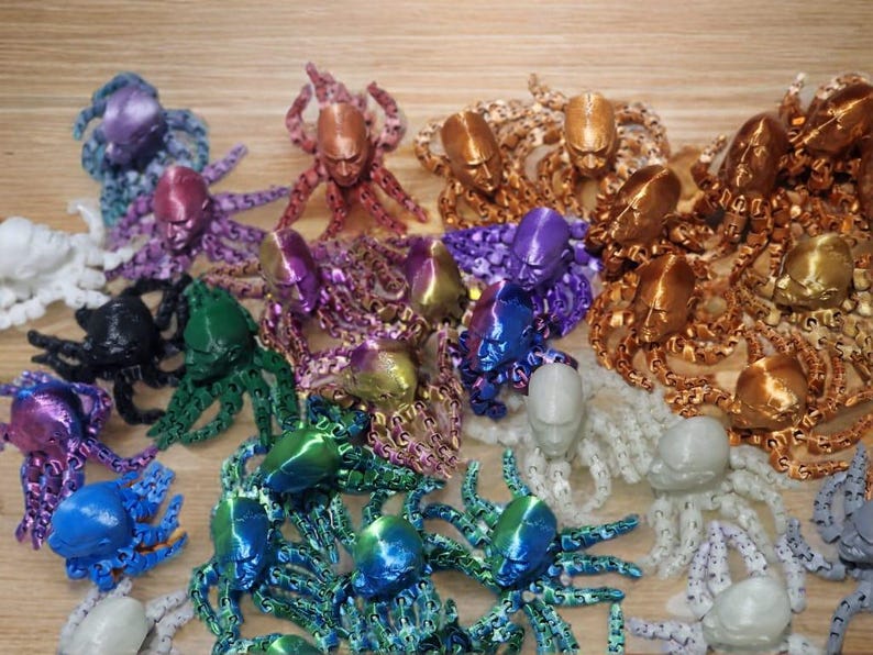 Rocktopus Fidget Toy: 3D-geprint Dwayne Johnson Octopus-bureaudecor afbeelding 19