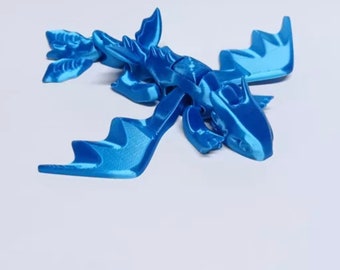 Articulating dragon fidget toy | flexi dino |stress reliever | desk toy | dragon toy | toothless