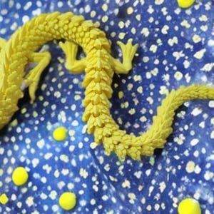 Articulating Dragon Fidget Toy – 3D Printed PLA Sculpture | Desk Decor & Stress Relief image 6
