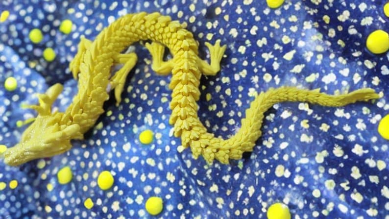 Articulating Dragon Fidget Toy – 3D Printed PLA Sculpture | Desk Decor & Stress Relief image 6