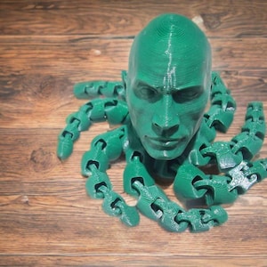 Rocktopus Fidget Toy: 3D-geprint Dwayne Johnson Octopus-bureaudecor afbeelding 17