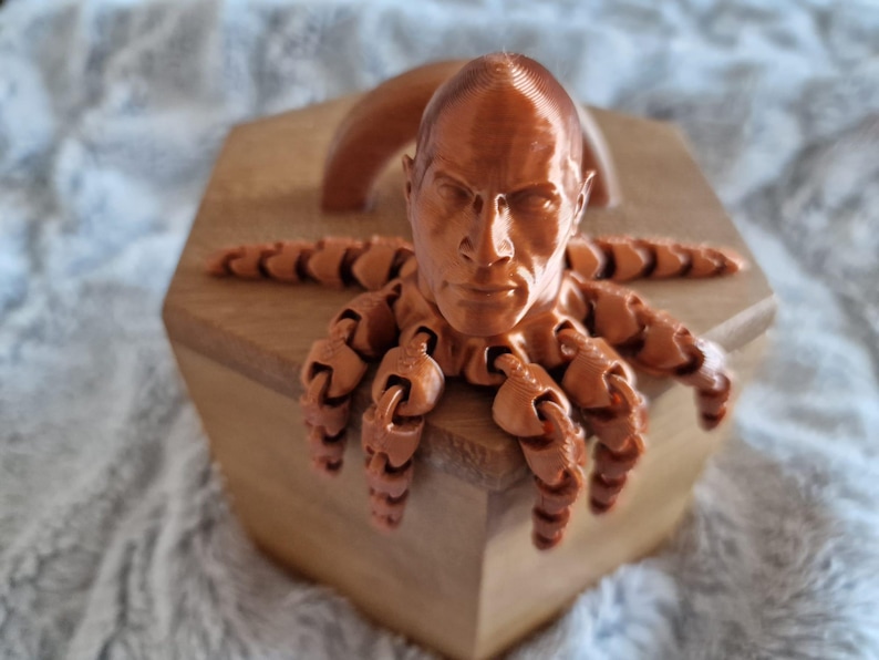 Rocktopus Fidget Toy: 3D-geprint Dwayne Johnson Octopus-bureaudecor afbeelding 9
