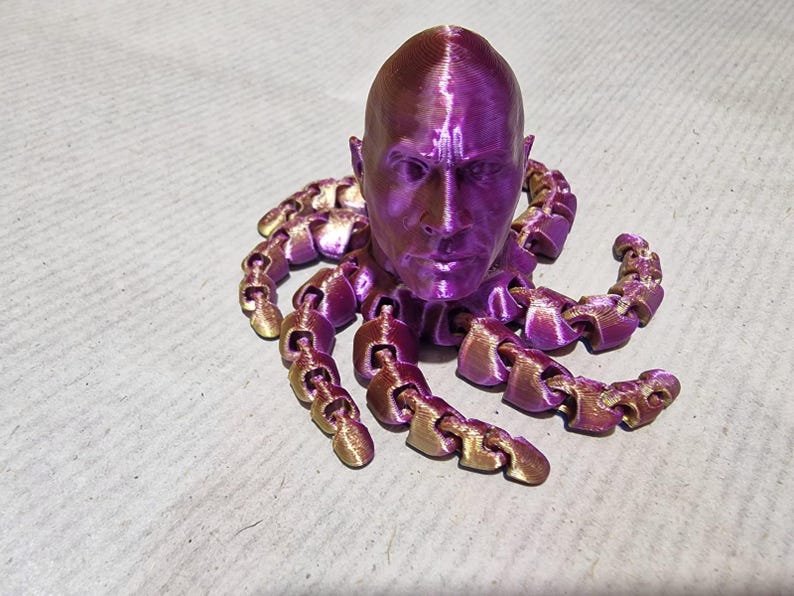 Dwayne Johnson Rocktopus Fidget Toy: Mega 3D Printed Flexi Octopus image 10