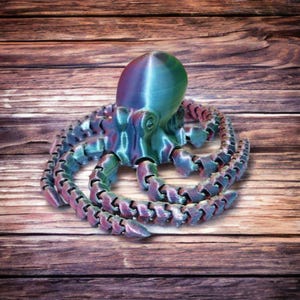 Articulating Octopus 2.0 Toy – 3D Printed Fidget Desk Decor | Stress Relief & Office Gadget image 4