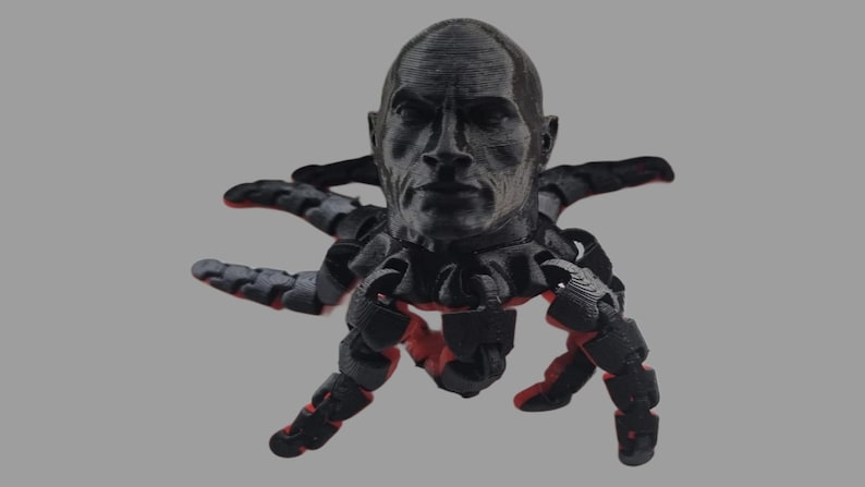 Rocktopus Fidget Toy: 3D-geprint Dwayne Johnson Octopus-bureaudecor afbeelding 16