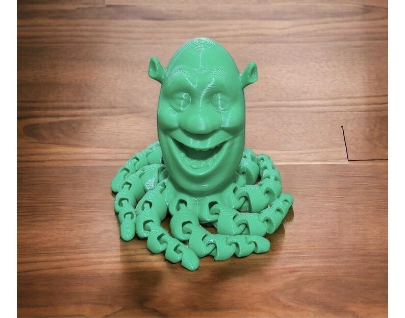 Juguete antiestrés Shrektopus impreso en 3D: divertido pulpo de Shrek / Regalo de Navidad / Relleno de calcetines / Juguete articulado de escritorio imagen 9