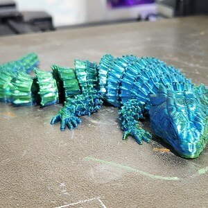 Articulated Armadillo Lizard UK TikTok Craze Articulating Lizard Fidget Toy Reptile Flexible Toy 3D Printed Crocodile Skink image 2